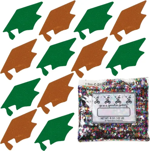 Miniatura 102 de Confetti Grad Cap Negro, Azul Marino Combo - 2 bolsas de media onza (1 oz)