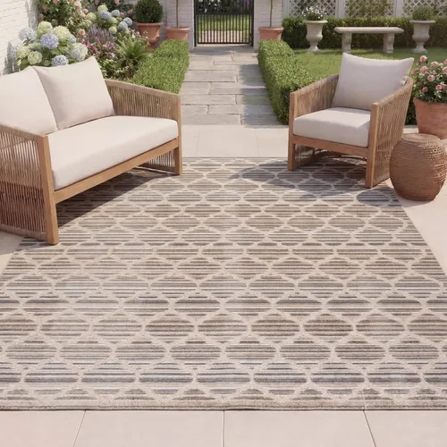 Miniatura 15 de SAFAVIEH Alfombra lavable para exteriores, colección Cabaña, 2'2" x 5', azul y gris, no desprende pelusa y fácil de limpiar, entrada puerta