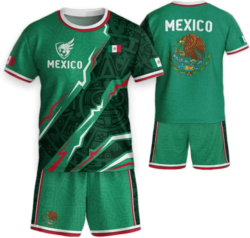 Miniatura 15 de Camiseta de Fútbol Juvenil de México, Camisetas de Fútbol Mexicanas para Niños, Camisetas de México para Niños, Camiseta de Fútbol Mexicana