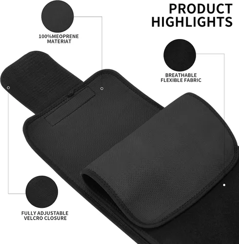 Miniatura 8 de kissleaf Entrenador de cintura de sudor para mujeres y hombres, cómodo cinturón de sudor para aumentar la sudoración, soporte para el estómago