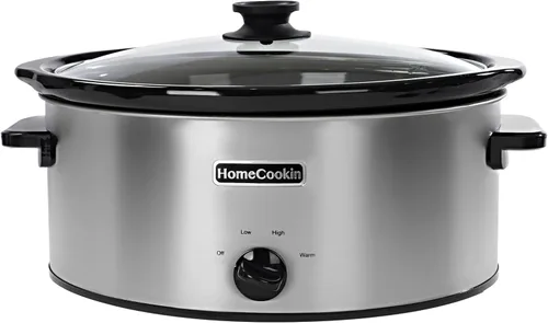 Miniatura 9 de HOMECOOKIN Olla de cocción lenta programable de 8 cuartos con temporizador y función mantener caliente - Pequeño electrodoméstico de cocina