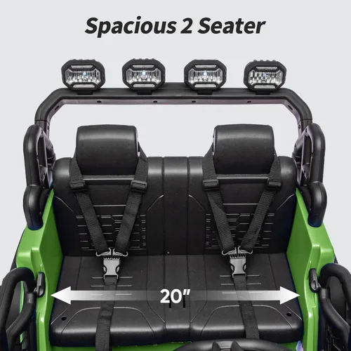 Miniatura 7 de Hikiddo - Camioneta eléctrica de paseo de 2 plazas, vehículo de juguete de 24 V 4x4 para niños de 4 a 8 años con control remoto, neumáticos EVA