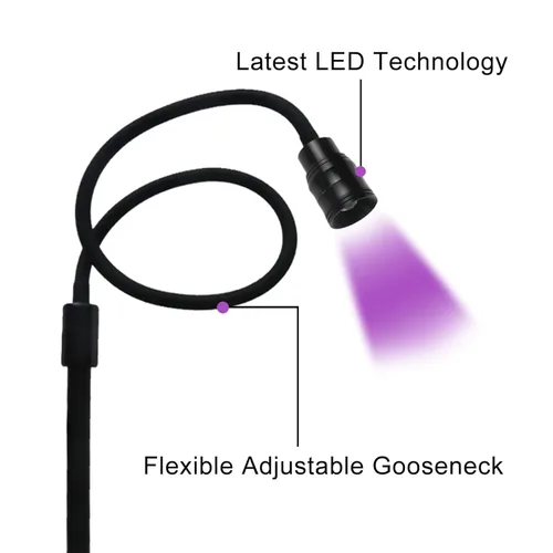 Miniatura 3 de Luz UV para extensión de pestañas, lámpara de pestañas ajustable, pedal de pie LED, luz de curado de gel UV