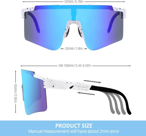 Miniatura 3 de Gafas de ciclismo para mujeres y hombres jóvenes, lentes de sol de béisbol UV400, ideales para senderismo, correr, pesca, esquí