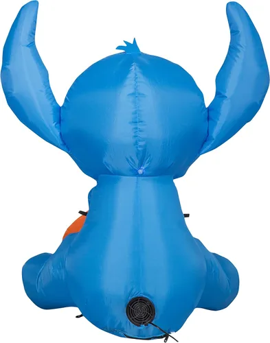 Miniatura 4 de Gemmy Stitch inflable de Halloween, decoración de patio de Disney iluminada de 3 pies de alto con Jack O'Lantern, decoración al aire libre