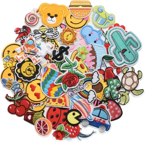Miniatura 35 de Harsgs Parches bordados para automóvil, lindos parches para planchar y coser para automóvil y vehículo, apliques para ropa, vestido, sombrero, Un