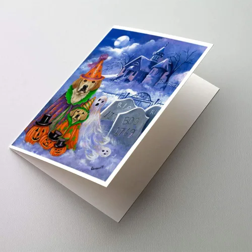 Miniatura 152 de Caroline's Treasures PPP3013GCA7P - Tarjetas de felicitación y sobres para mascotas de Basset Hound Teacher, paquete de 8 tarjetas en blanco