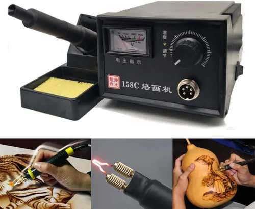TOPCHANCES Kit profesional de combustión de madera para adultos, 110 V 60 W, kit de herramientas de pirografía con bolígrafo y 20 puntas de