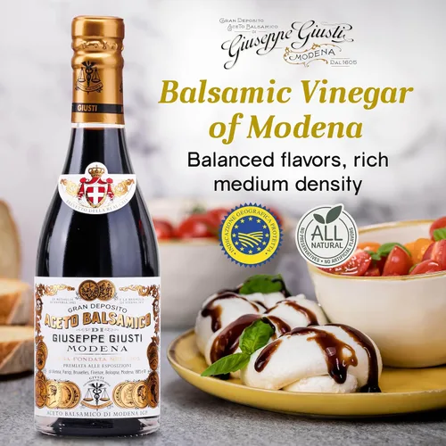 Miniatura 2 de Giusti Vinagre balsámico de Módena IGP – Aceto Balsamico di Modena gourmet italiano de cuerpo completo para ensaladas, adobos, queso y más – 2