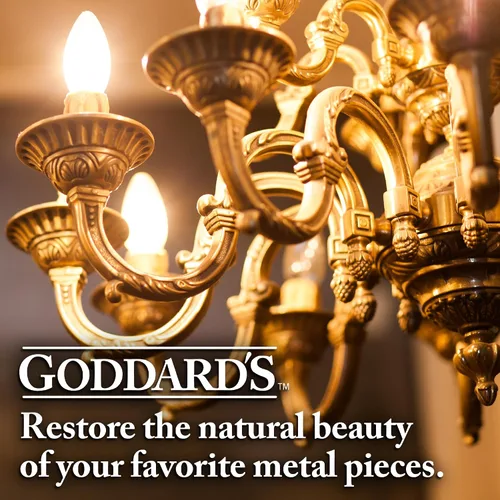 Miniatura 2 de Goddard's Pulidor de cobre y latón, limpiador de cobre y limpiador de latón para un brillo duradero, esmalte de metal para peltre, cromo y más