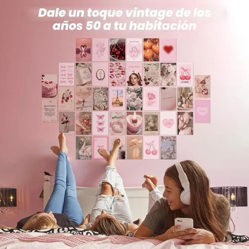 Miniatura 3 de 97 Decor Decoración de Habitación Estética Coqueta Rosa - Decoración de Pared Coqueta, Pósteres Coqueta Para Habitación Estética Kit de Collage Rosa