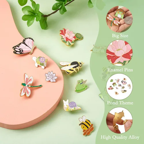 Miniatura 118 de Pandahall - Broches esmaltados de aleación con varios temas, broche de solapa, juego de pines esmaltados