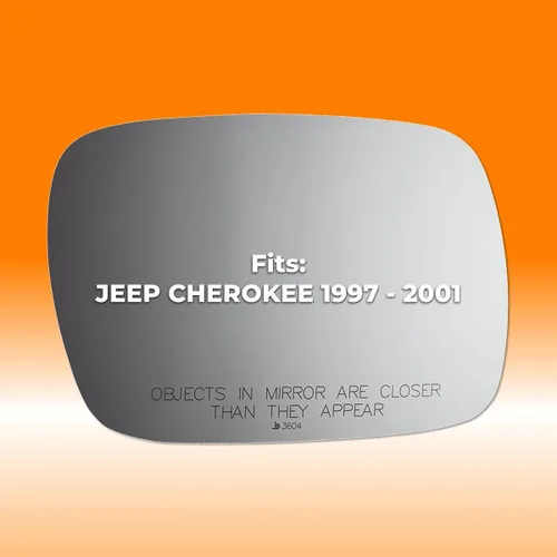 Miniatura 3 de Burco Espejo retrovisor convexo 3604 para pasajero, reemplazo de ajuste caído, compatible con Jeep Cherokee 1997-2001, bordes lisos para mayor