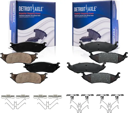 Miniatura 79 de Detroit Axle - Pastillas de Freno para Nissan Altima Sentra 350Z Juke INFINITI G35, Pastillas de Freno Cerámica Delanteras y Traseras Reemplazo