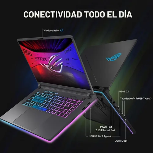 Miniatura 7 de ASUS ROG Strix G16 (2025) portátil para juegos, pantalla FHD+ de 16” 16:10 165Hz/3ms, unidad de procesamiento de gráficos GeForce RTX™ 5060