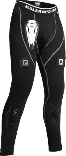 Miniatura 5 de EALER Pantalones de hockey de compresión resistentes a los cortes, con protección central Bio-Flex Cup - Hockey Jock para hombres y niños