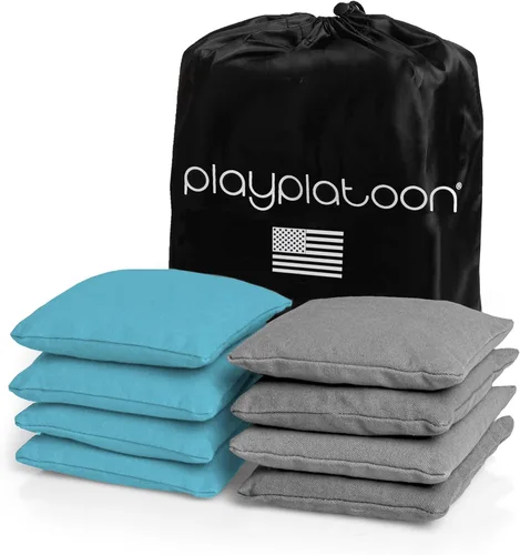 Miniatura 16 de Play Platoon Bolsas de Cornhole Resistentes a la Intemperie - Juego de 8 Bolsas de Frijoles Reglamentarias para Lanzar - Tamaño y Peso Profesional