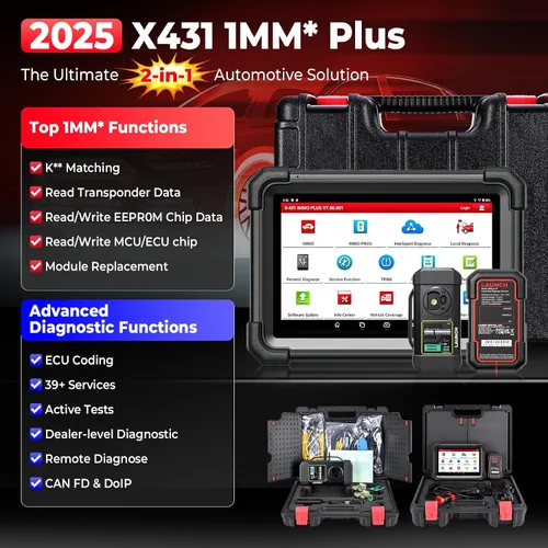 Miniatura 2 de Launch Scanner X431 1MM* Plus Car Tool with X-PROG3 (Valued $800), Engine/Gearbox ECU Clé, All-in-One Diagnostic Tool, ECU Coding as PAD, 39+