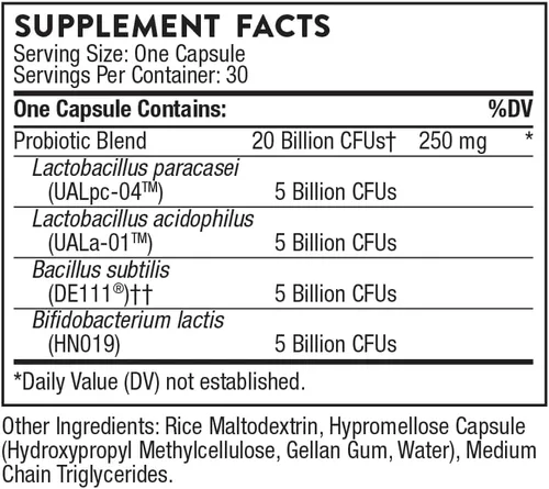 Miniatura 2 de THORNE - FloraSport 20B - Suplemento probiótico - Promueve el apoyo digestivo, la salud intestinal, la función inmunológica y el alivio ocasional