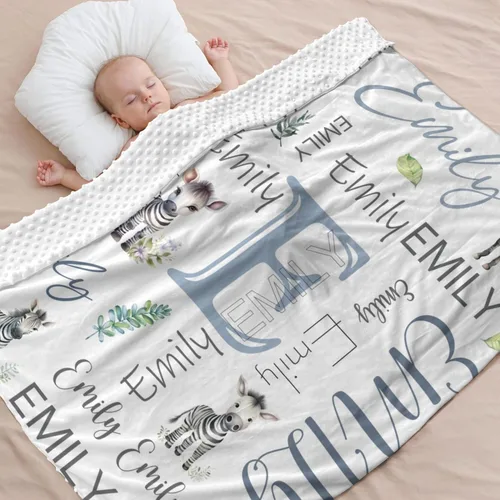 Miniatura 25 de Mantas de bebé personalizadas para niñas, manta de oso de bebé, manta de bebé de felpa suave Minky con nombre que recibe mantas para niñas, recién