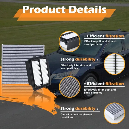 Miniatura 4 de Filtro de aire de motor CA11399 y filtro de aire de cabina CF10134 apto para Honda Accord L4 2014-2015 2017-2022 híbrido 2.0L