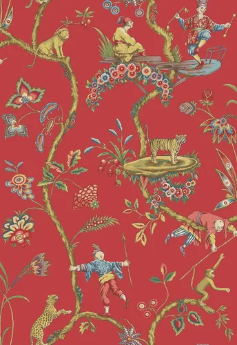 Miniatura 7 de Papel pintado autoadhesivo Scalamandre x Scalamandre multicolor blanco Chinoise Exotique, SCS3843, de NuWallpaper
