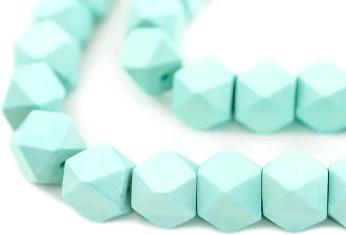 Miniatura 29 de TheBeadChest - Cuentas de madera de cubo sin esquinas azul azul: cuentas orgánicas naturales de corte de diamante de 0.787 in para la fabricación