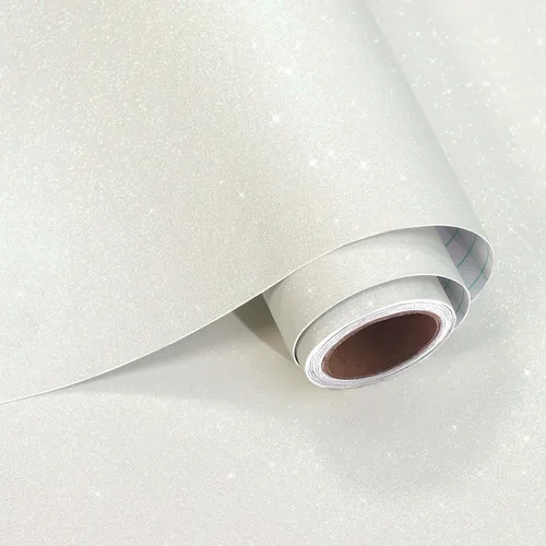 Miniatura 15 de VaryPaper Papel tapiz holográfico con purpurina de 15.7 x 78.7 pulgadas, para pegar y despegar, color gris, autoadhesivo, extraíble, papel