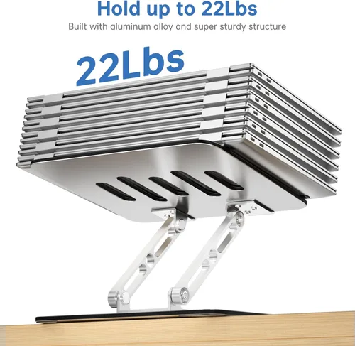 Miniatura 3 de Soporte para Laptop de Escritorio Ajustable Soporte para Computadora con Base Giratoria de 360° Soporte Elevador Ergonómico para Laptop