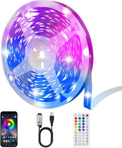 Miniatura 8 de Tira LED para TV, luces LED RGB inteligentes de 3.28 pies para televisores de 24 a 32 pulgadas, sincronización de música, aplicación Bluetooth