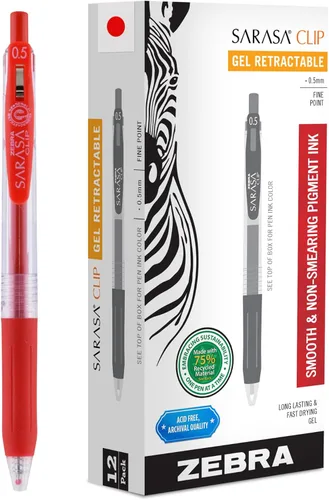 Miniatura 8 de Zebra Pen Sarasa Clip Decoshine - Bolígrafo de gel retráctil, punta fina de 0.020 in, colores metálicos surtidos, funciona bien en papel oscuro
