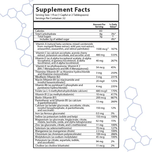 Miniatura 4 de Drucker Labs - Multivitamínico líquido orgánico para niños, apoyo inmunológico, sin OMG, sin lácteos, sin gluten, magnesio, vitamina A, C, E, zinc