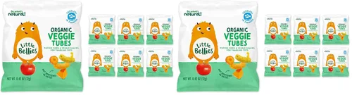 Miniatura 7 de Little Bellies Tubitos Orgánicos de Verduras Bocadillo para Niños Pequeños (Paquete de 7 x 0.42 oz Paquetes Individuales)