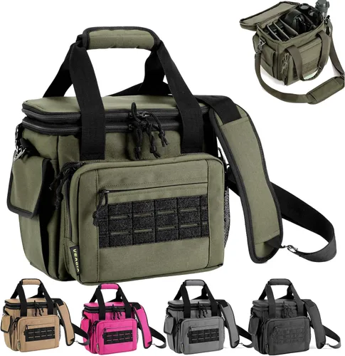Bolsa Táctica de Tiro, Estuche para Pistola, Estuche Suave para Armas, Bolsas de Tiro para Pistolas y Munición, Segura con Cerradura, Doble Capa, a