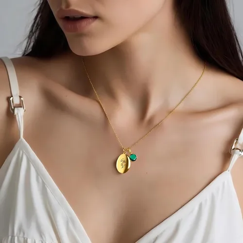 Miniatura 2 de Collar de flores de nacimiento, collar de piedra natal de diciembre, collar con dije para mamá, regalos de cumpleaños, cadena de oro, delicado
