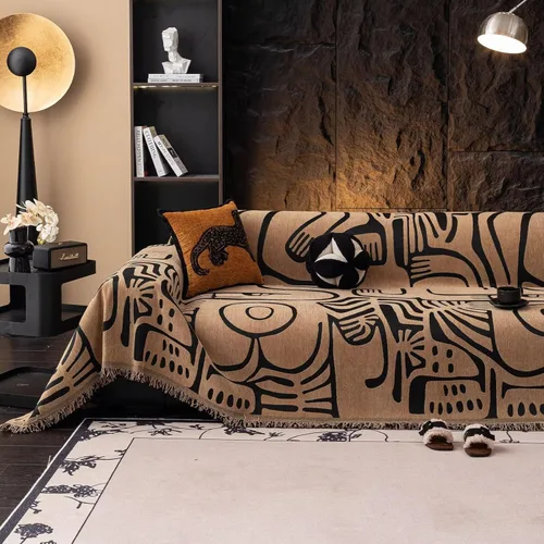 Miniatura 16 de VClife Funda de Sofá XL de Chenilla para Sofá de 3 Cojines, Fundas de Sofá Modernas a Rayas Beige Chocolate para Niños Lavables Protector de Sofá 07