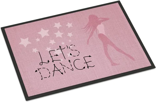 Miniatura 49 de Caroline's Treasures BB5374MAT Let's Dance Linen - Felpudo de lino verde azulado de 18 x 27 pulgadas, tapete para puerta delantera, para interiores