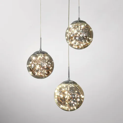 Miniatura 2 de Lámparas Colgantes Candelabros de Cristal Modernos Luminaria Colgante para Isla de Cocina Lámpara Colgante de Esfera, Candelabro Ajustable