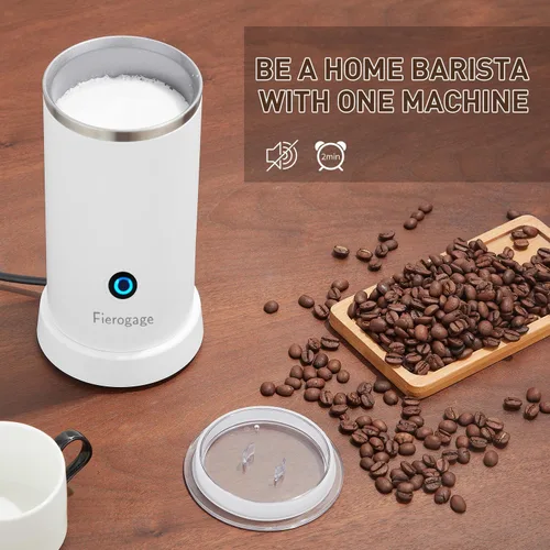 Miniatura 2 de Espumador de leche, vaporizador eléctrico de leche, máquina automática de espuma fría y caliente de 8.4 onzas líquidas y calentador de leche
