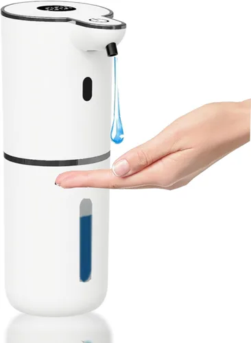 Miniatura 8 de Dispensador automático de jabón sin contacto, dispensador de jabón espumoso, 6 niveles ajustables, manos libres, dispensador recargable por USB