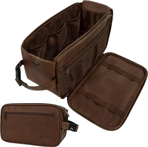 Miniatura 8 de PAVILIA - Neceser para hombre, kit de afeitado para viaje, neceser de viaje para hombres, organizador de artículos de aseo para el cuidado personal
