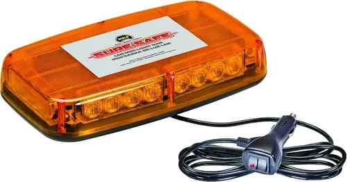 WOLO Mini barra LED ámbar segura modelo 3720M-A - Luz de advertencia de montaje magnético de bajo perfil para vehículos (12V, LED de 1 vatio Gen 3,