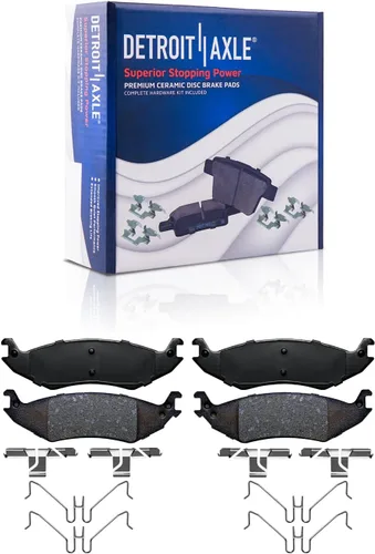 Miniatura 110 de Detroit Axle - Pastillas de freno de cerámica delanteras Reemplazo de pinza de freno derecha para Dodge Ram 1500 Dakota, Ram 1500 Classic - Juego