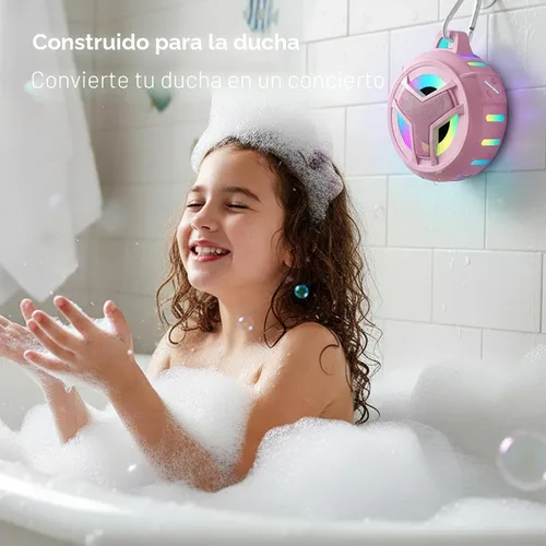 Miniatura 6 de EBODA Altavoz Bluetooth para Ducha, IP67 Impermeable Portátil Inalámbrico Altavoces Pequeños, Flotante, 24H Tiempo de Reproducción para Hogar, Rosa