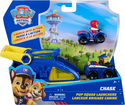 Paw Patrol Persecución de lanzadores de escuadrón de cachorros