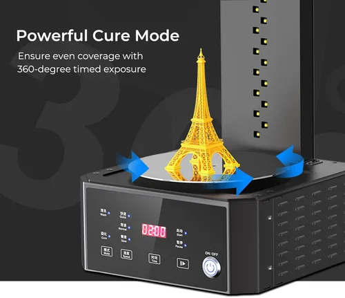 Miniatura 3 de Creality Estación de lavado y curado UW-01 Máquina 2 en 1 Impresora 3D de resina Caja rotatoria de curado UV Cubo para LCD/DLP/SLA Tamaño de lavado