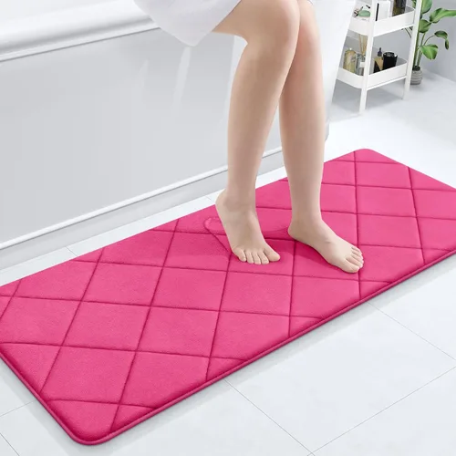 Miniatura 59 de OLANLY Tapete de baño de espuma viscoelástica de 24 x 16 pulgadas, ultra suave y absorbente, lavable a máquina, cómodo tapete de baño para suelo