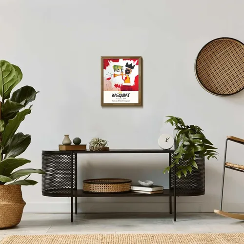 Miniatura 3 de RETRART Basquiat - Arte de pared de 8 x 10 pulgadas, impresión en lienzo de grafiti, póster de arte callejero para decoración de dormitorio