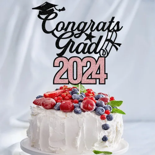 Miniatura 23 de Decoración para tartas Congrats Masters 2025, decoración de pastel de felicitaciones graduadas, suministros de decoración de fiesta de graduación