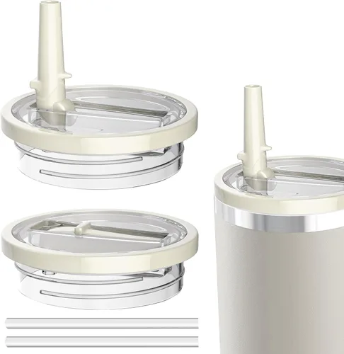 Miniatura 21 de 1 paquete de tapa con pajita abatible de 40 onzas, reemplazo para taza Stanley Quencher, tapa de taza a prueba de fugas y resistente a derrames
